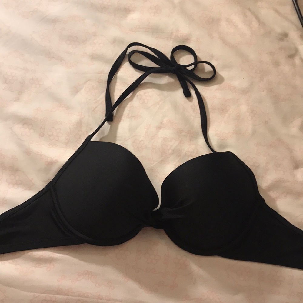 Aerie push up black bikini top 34C
